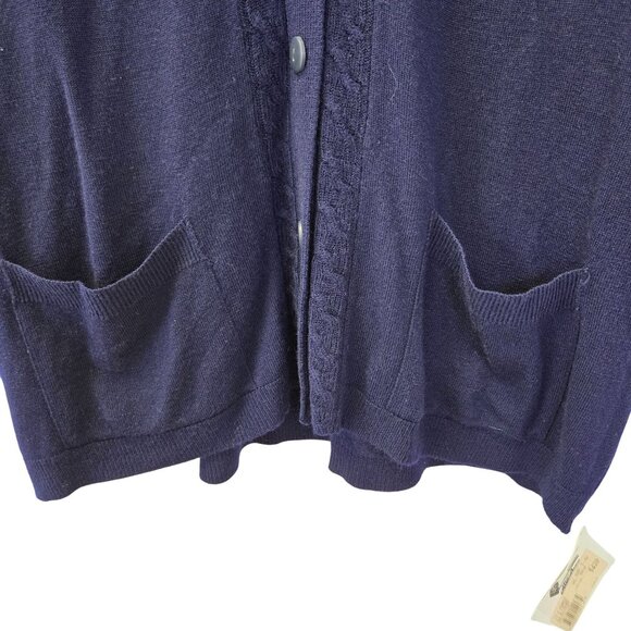 NWT Vitos Cable Knit Trim Cardigan Sweater Size 40/US XL - Picture 6 of 6